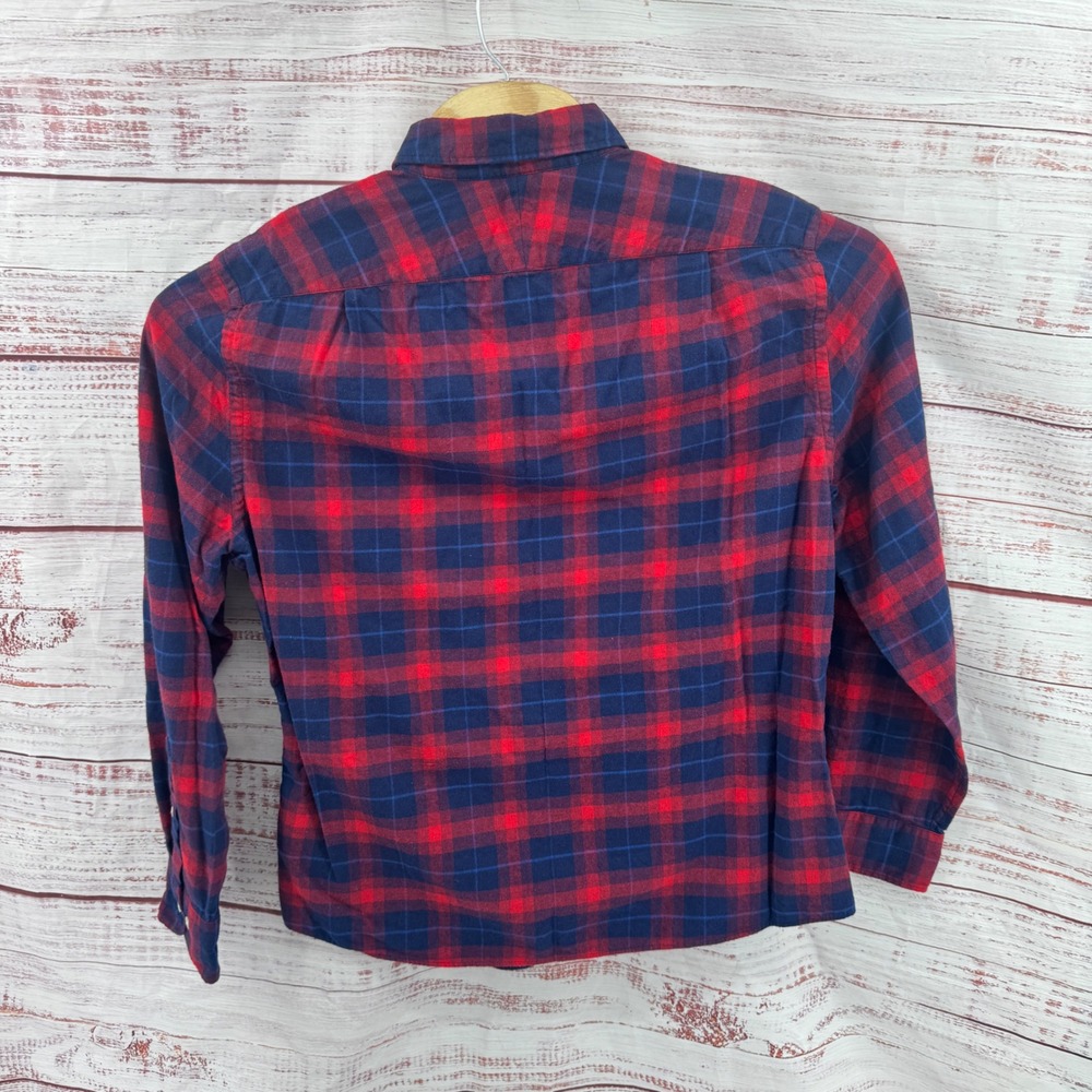Charles Tyrwhitt  Flannel Shirt Mens Large Slim Fit Plaid Cotton Pocket Casual - Picture 7 of 9